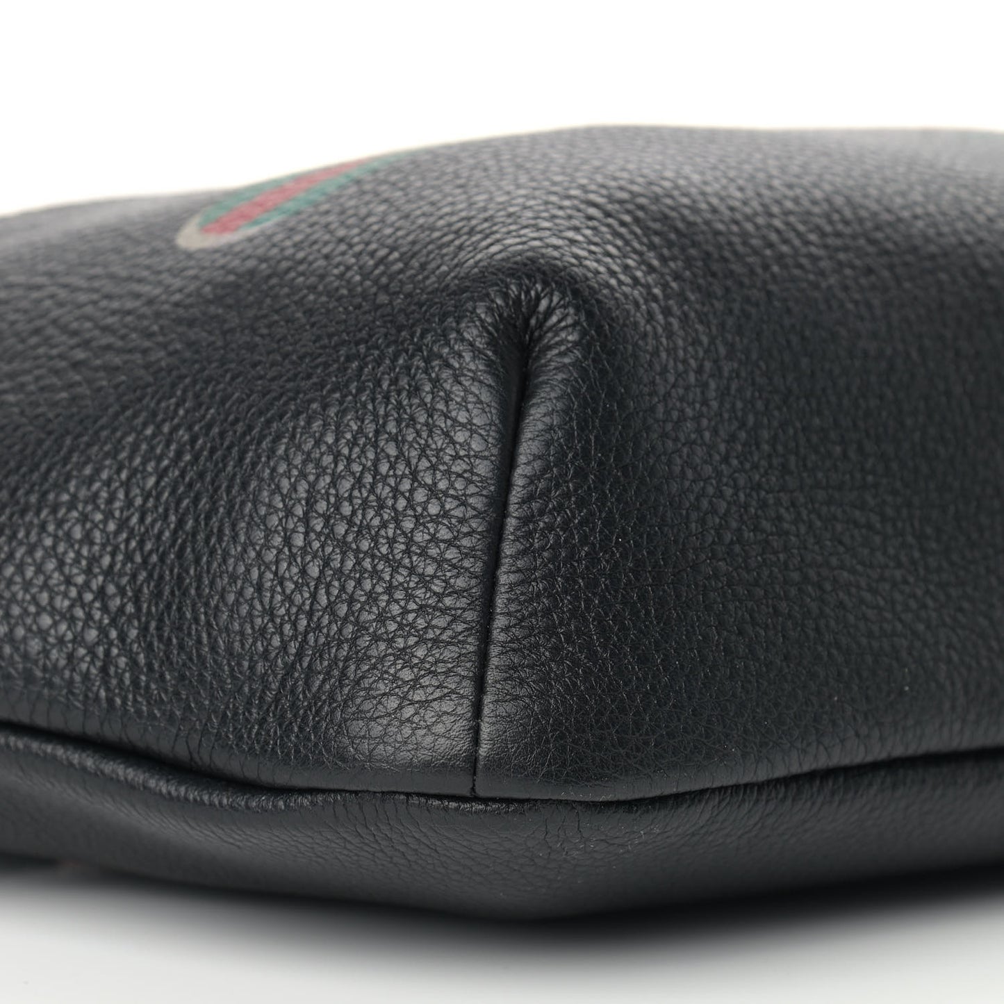 Grained Calfskin Logo Belt Bag Black