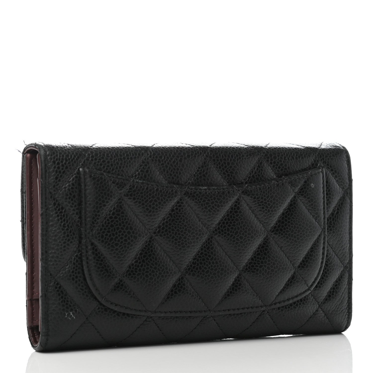 Chanel Caviar Quilted Long Flap Wallet Black 3 of 9