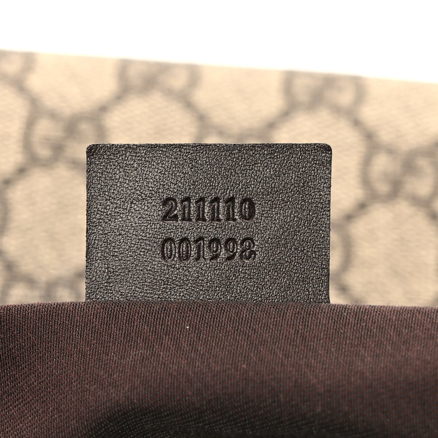 GG Supreme Monogram Belt Bag Dark Brown