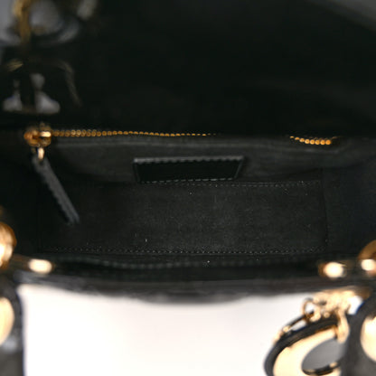 Christian Dior Patent Cannage Mini Lady Dior Black 5 of 10