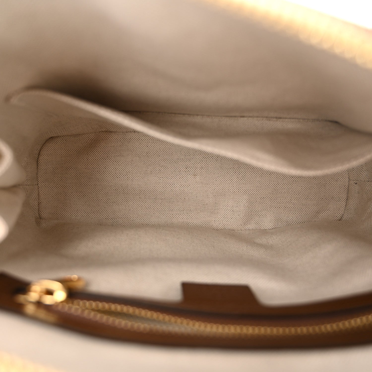Gucci GG Supreme Monogram Azalea Calfskin Small Horsebit 1955 Top Handle Bag Beige Ebony Brown Sugar 9 of 19