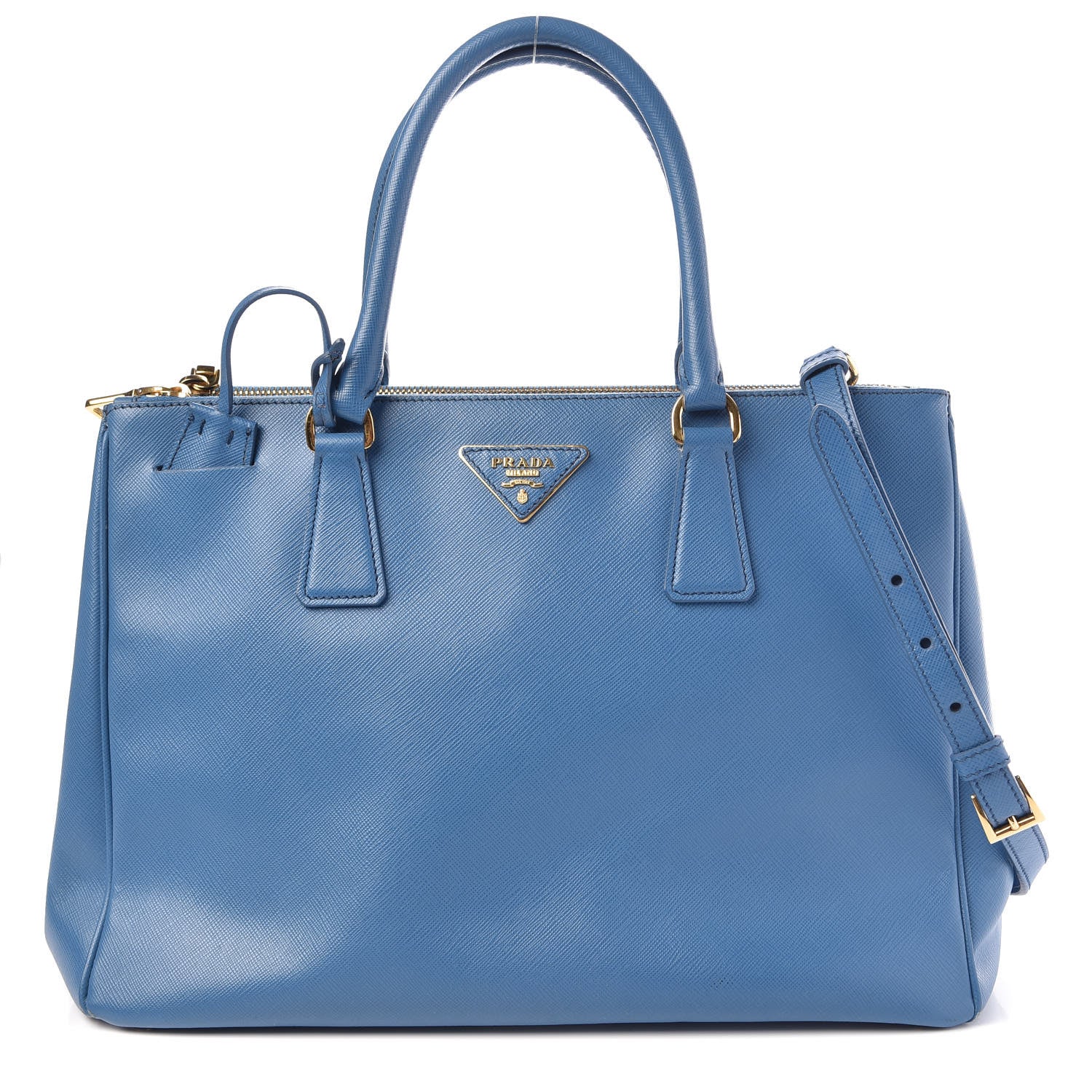 Prada Saffiano Medium Galleria Double Zip Tote Cobalto 1 of 14