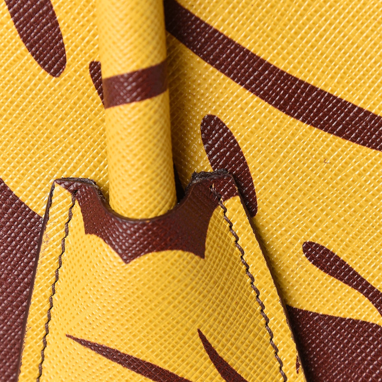 Saffiano Hibiscus Print Bowling Bag Zafferano