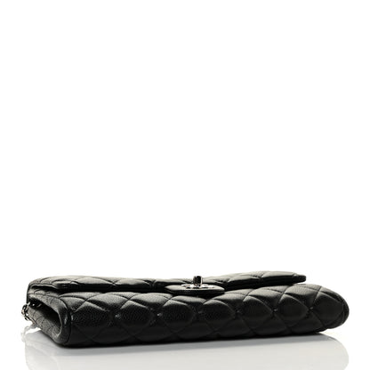 Chanel Caviar Quilted Clutch With Chain Flap Black 4 of 14