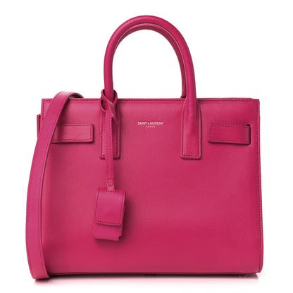 Saint Laurent Calfskin Nano Sac De Jour Lipstick Fuchsia 1 of 12