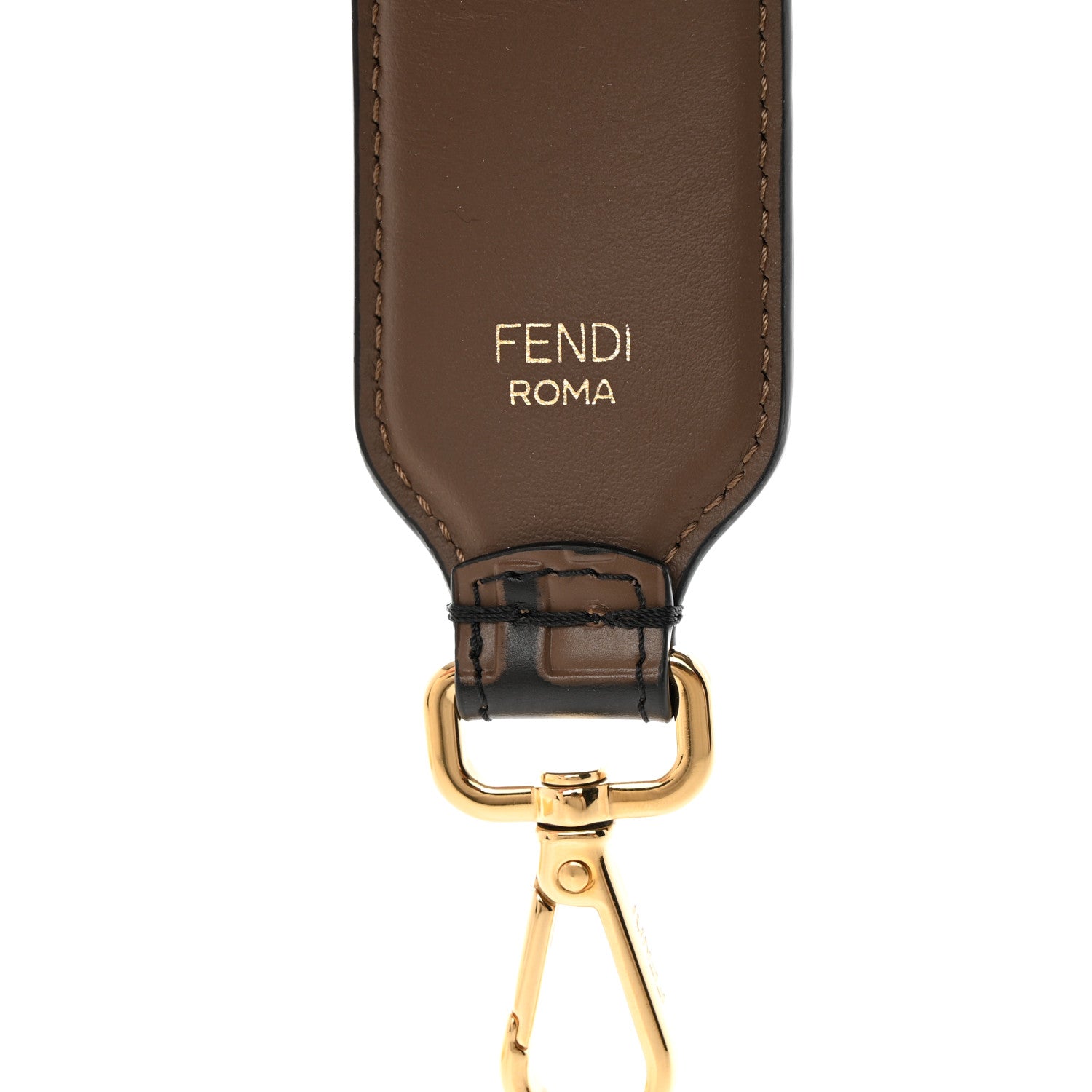 Fendi Calfskin FF 1974 Embossed Mini Strap You Maya Black 5 of 6
