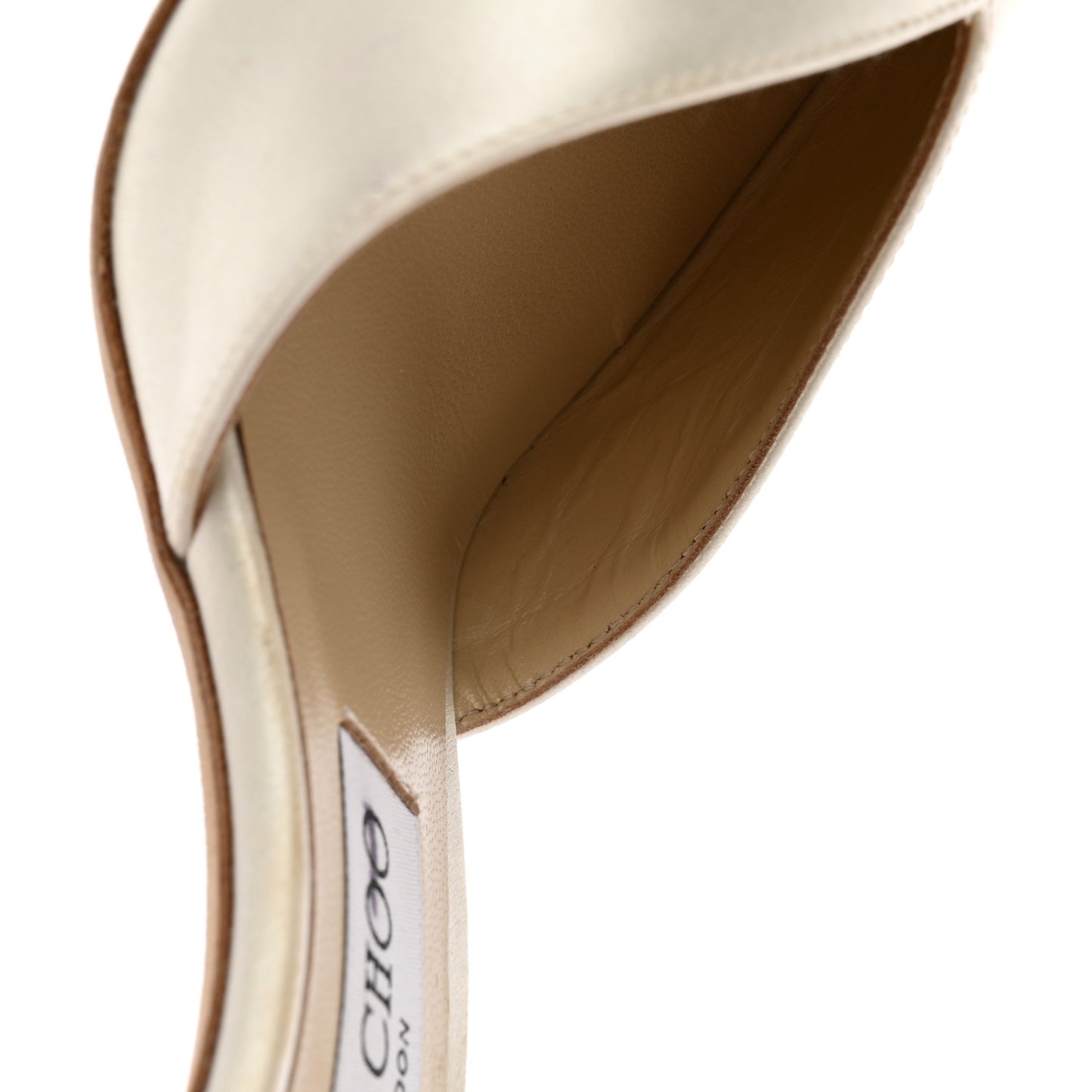 Satin Crystal Saeda 100 Pumps 37 Ivory