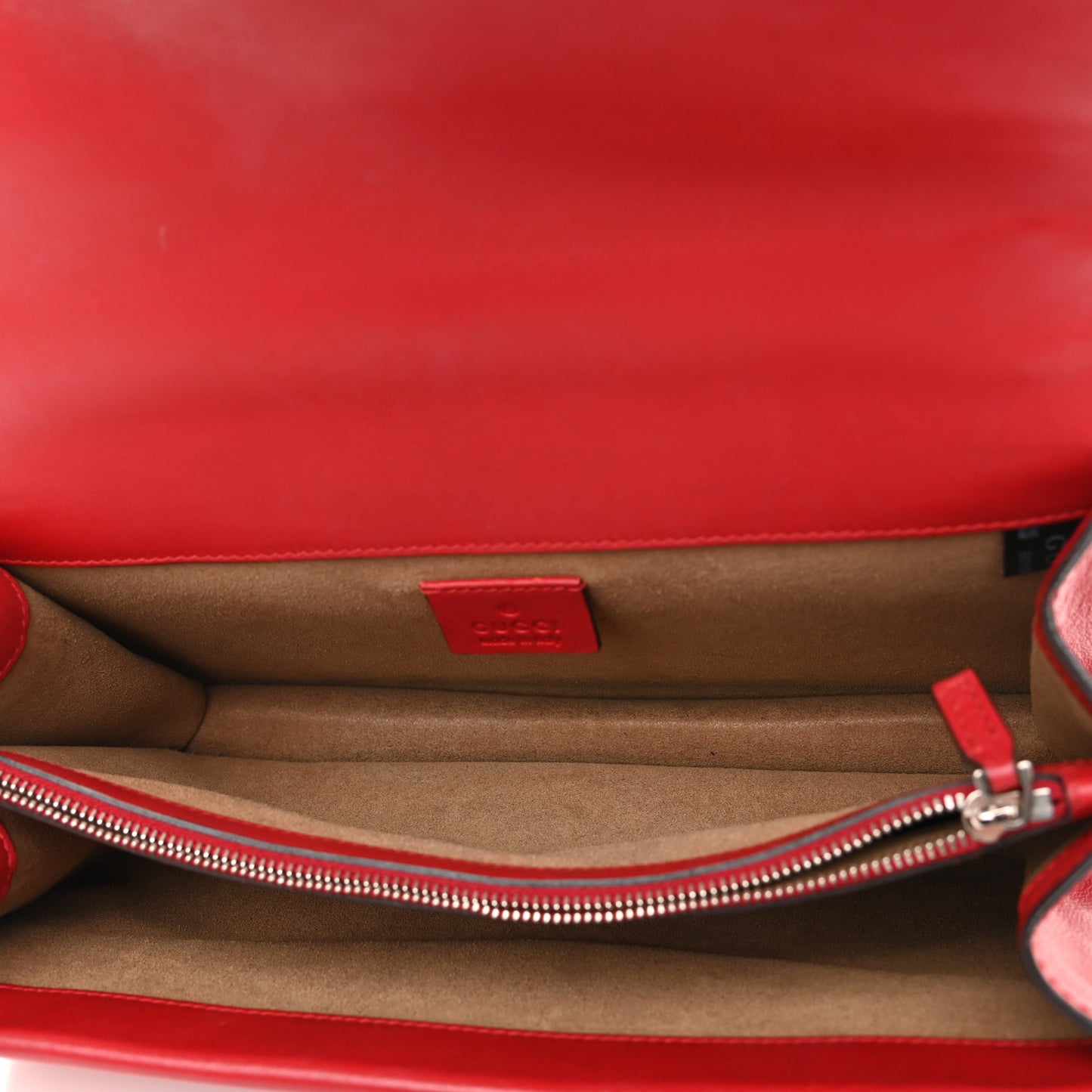GG Supreme Monogram Arabesque Small Dionysus Shoulder Bag Hibiscus Red