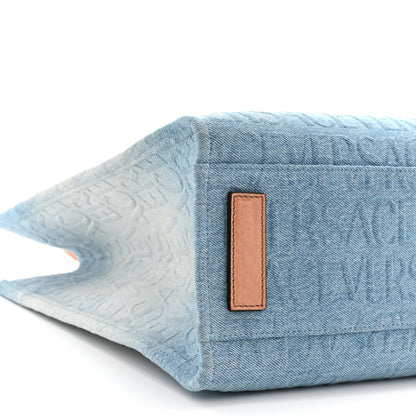 Versace Jacquard Canvas Large Allover Medusa Tote Blue 8 of 9