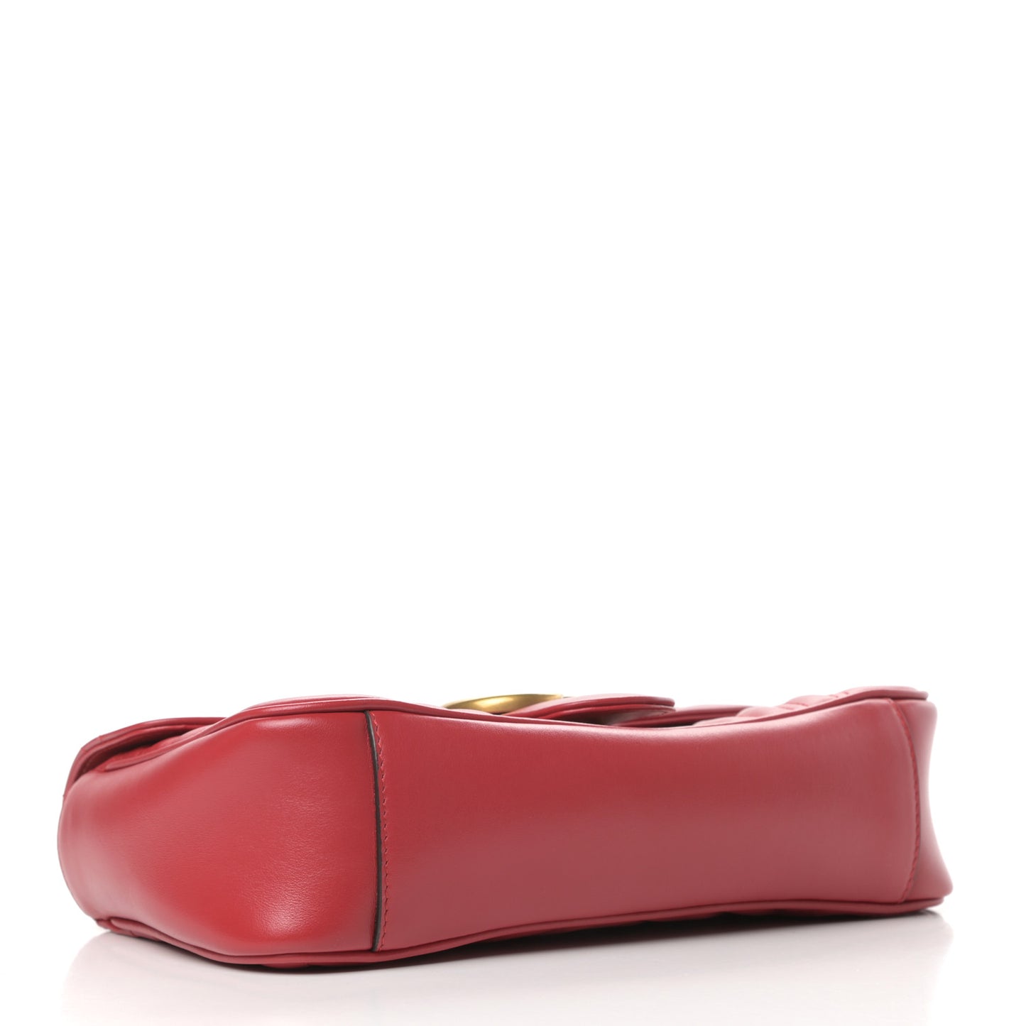 Calfskin Matelasse Small GG Marmont Shoulder Bag Hibiscus Red