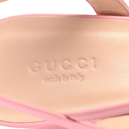 Gucci Lifford Calfskin GG Marmont Ankle Wrap 75mm Sandals 38.5 Wild Rose 7 of 7