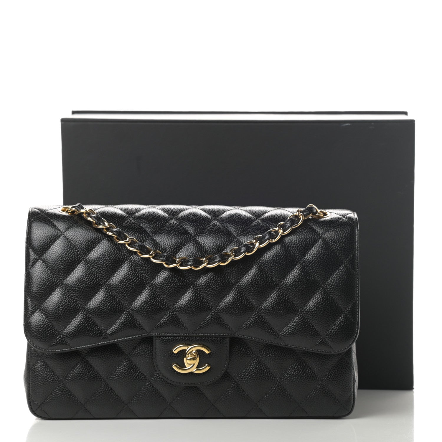 Chanel Caviar Quilted Jumbo Double Flap Black 11 of 11