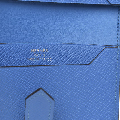 Hermes Epsom Bearn Card Holder Wallet Bleu Paradis 6 of 7