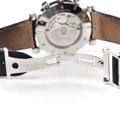 Tiffany Stainless Steel Alligator 42mm Atlas Chronograph Automatic Watch 5 of 8
