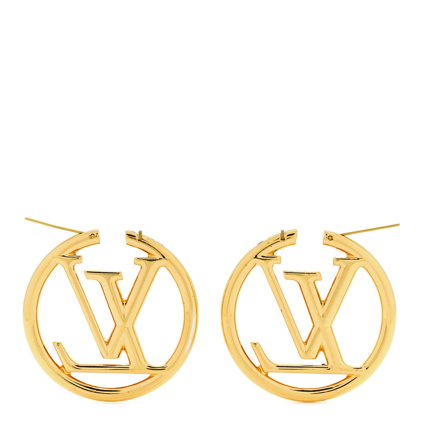 Metal Louise Hoop Earrings Gold