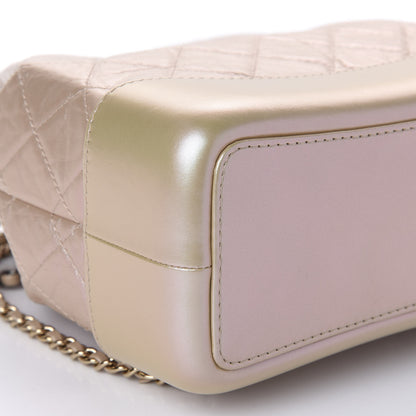 Chanel Iridescent Lambskin Calfskin Small Quilted Gabrielle Backpack Light Pink 5 of 10