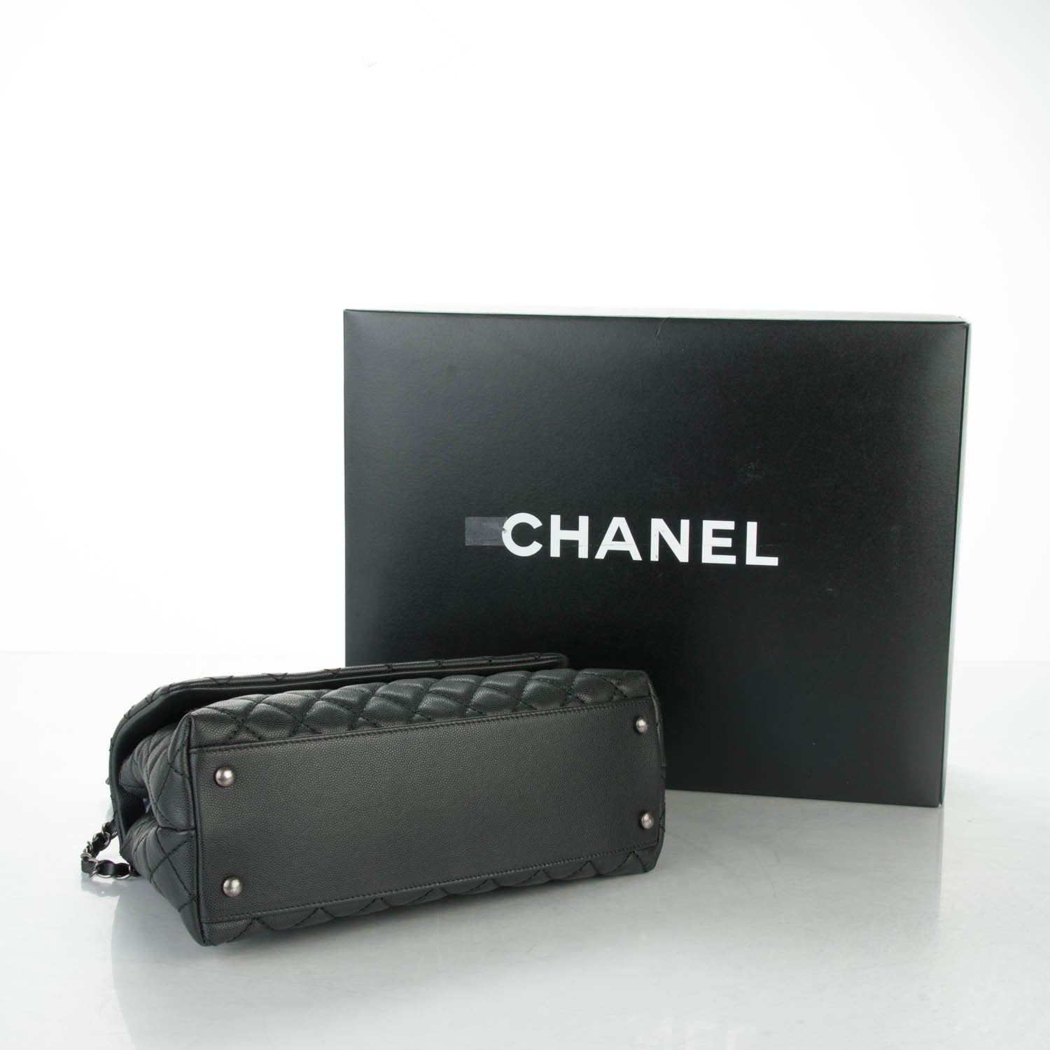 Chanel Caviar Quilted Small Coco Handle Flap Black 4 of 7