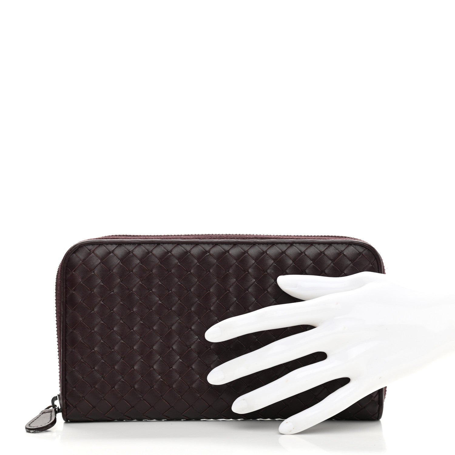 Bottega Veneta Nappa Intrecciato Zip Around Wallet Aubergine 2 of 10