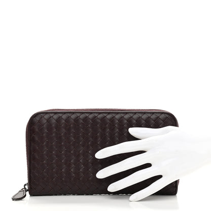 Bottega Veneta Nappa Intrecciato Zip Around Wallet Aubergine 2 of 10
