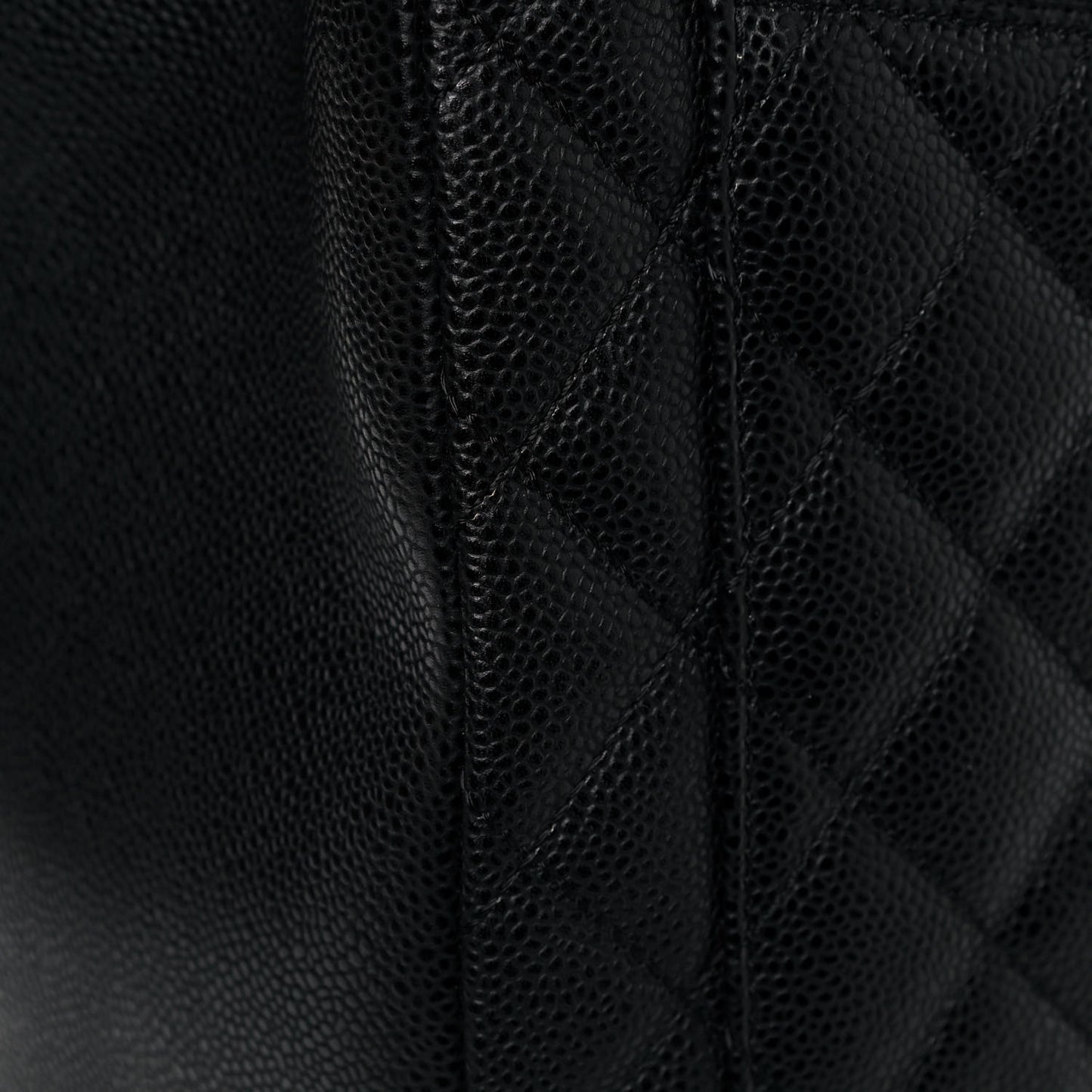 Caviar Quilted Grand Shopping Tote GST Black