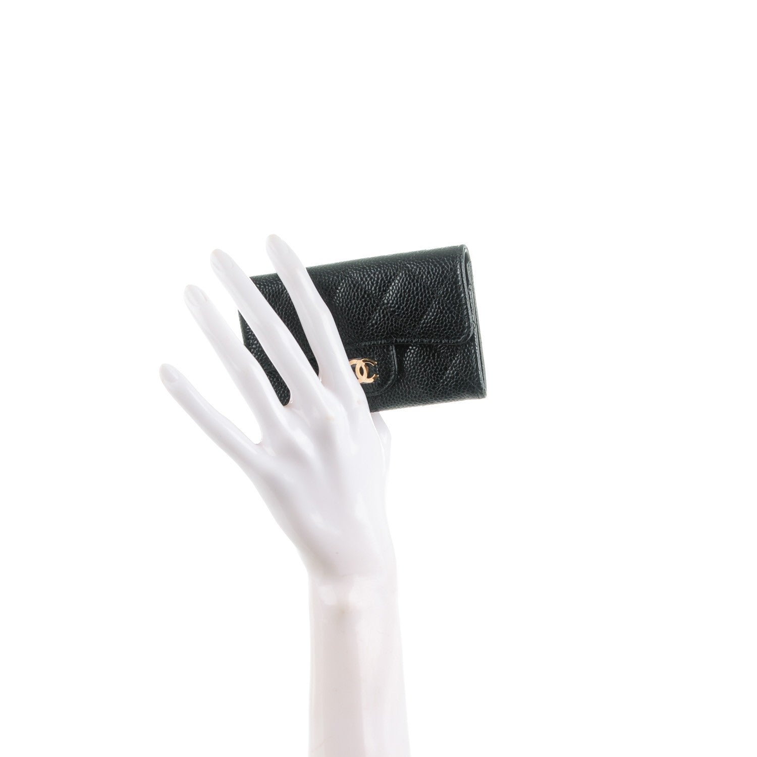 Chanel Caviar Quilted Flap Card Holder Black 2 of 8