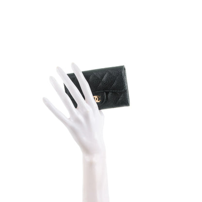 Chanel Caviar Quilted Flap Card Holder Black 2 of 8