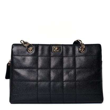Chanel Caviar Square Stitched Shoulder Bag Black 1 of 4
