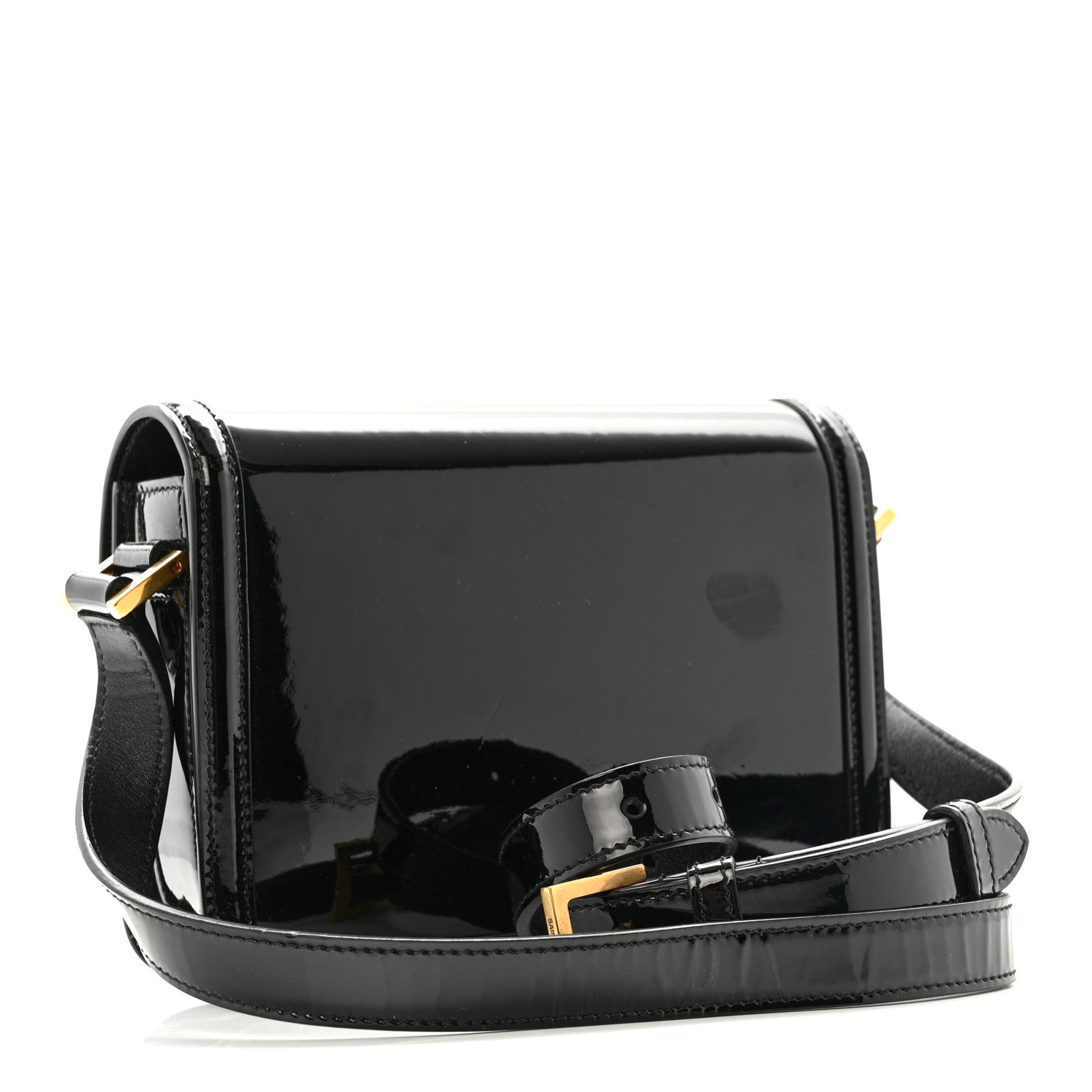 Saint Laurent Vernice Diamond Small Solferino Satchel Black