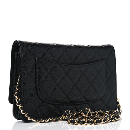 Chanel Caviar Quilted Wallet On Chain WOC Black 2 of 4