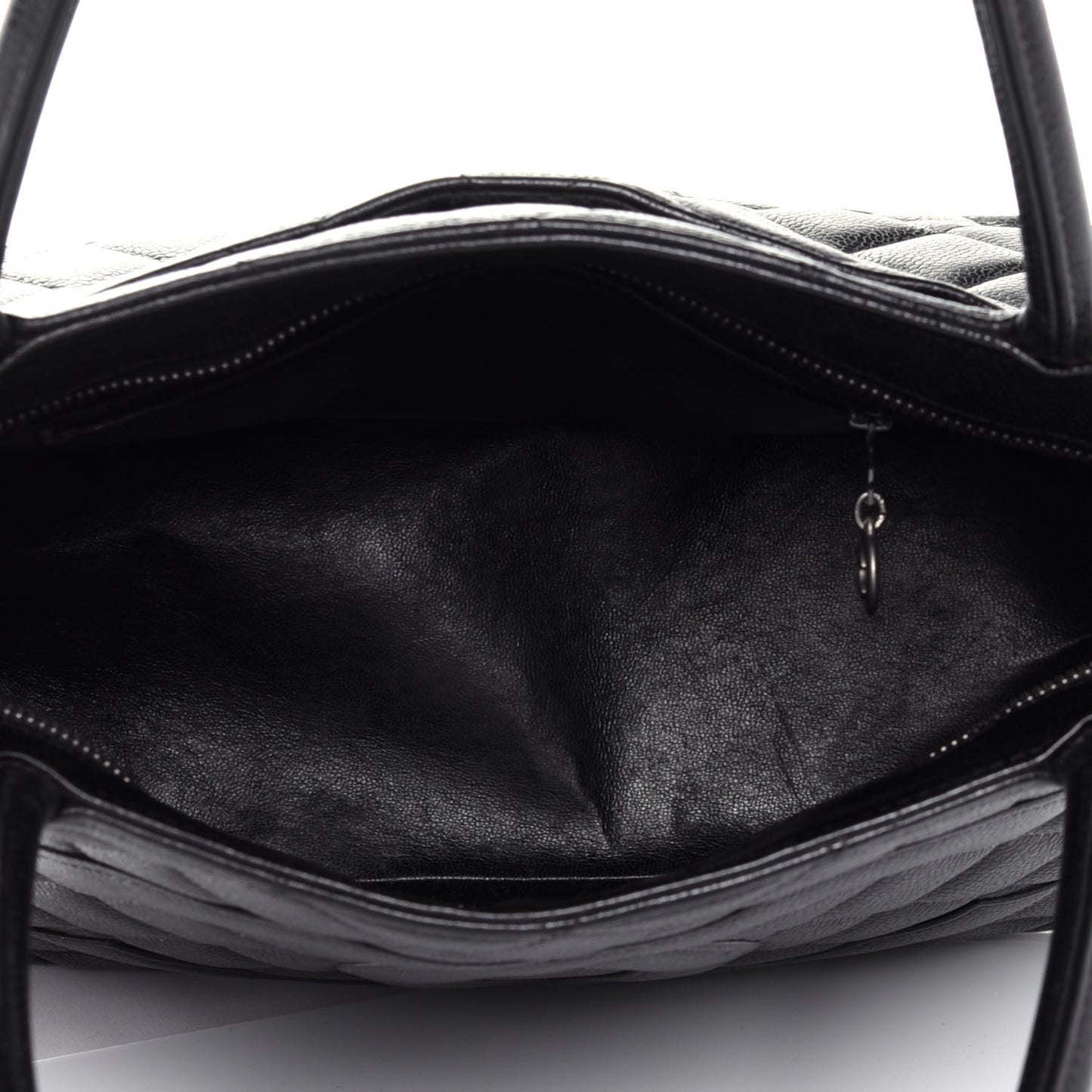 Caviar Quilted Medallion Tote Black
