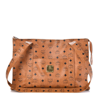 MCM Visetos Shoulder Bag Cognac 1 of 12