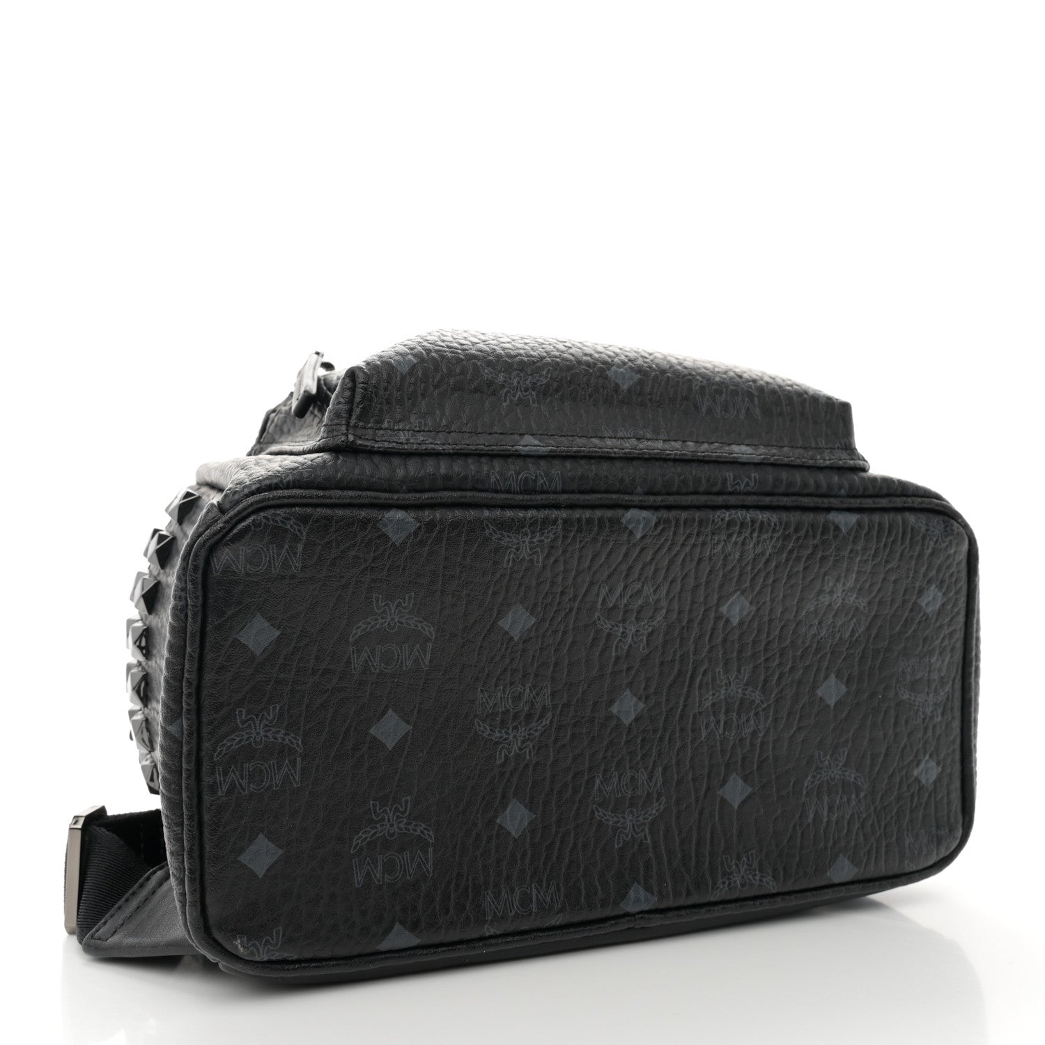 MCM Visetos Small Side Stud Stark Backpack Black 4 of 12