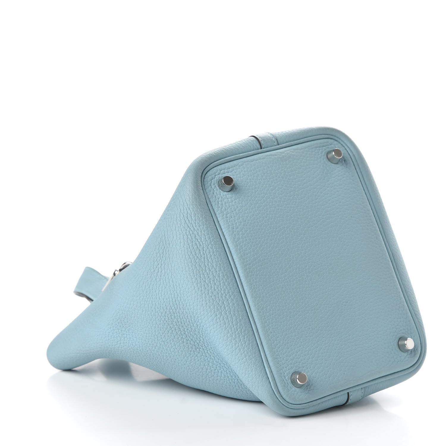 Hermes Taurillon Clemence Picotin Lock 18 PM Bleu Atoll 4 of 16