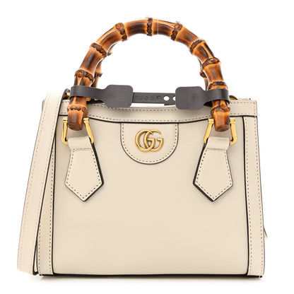 Gucci Wonka Grain Calfskin Mini Diana Tote Bag Mystic White 1 of 10
