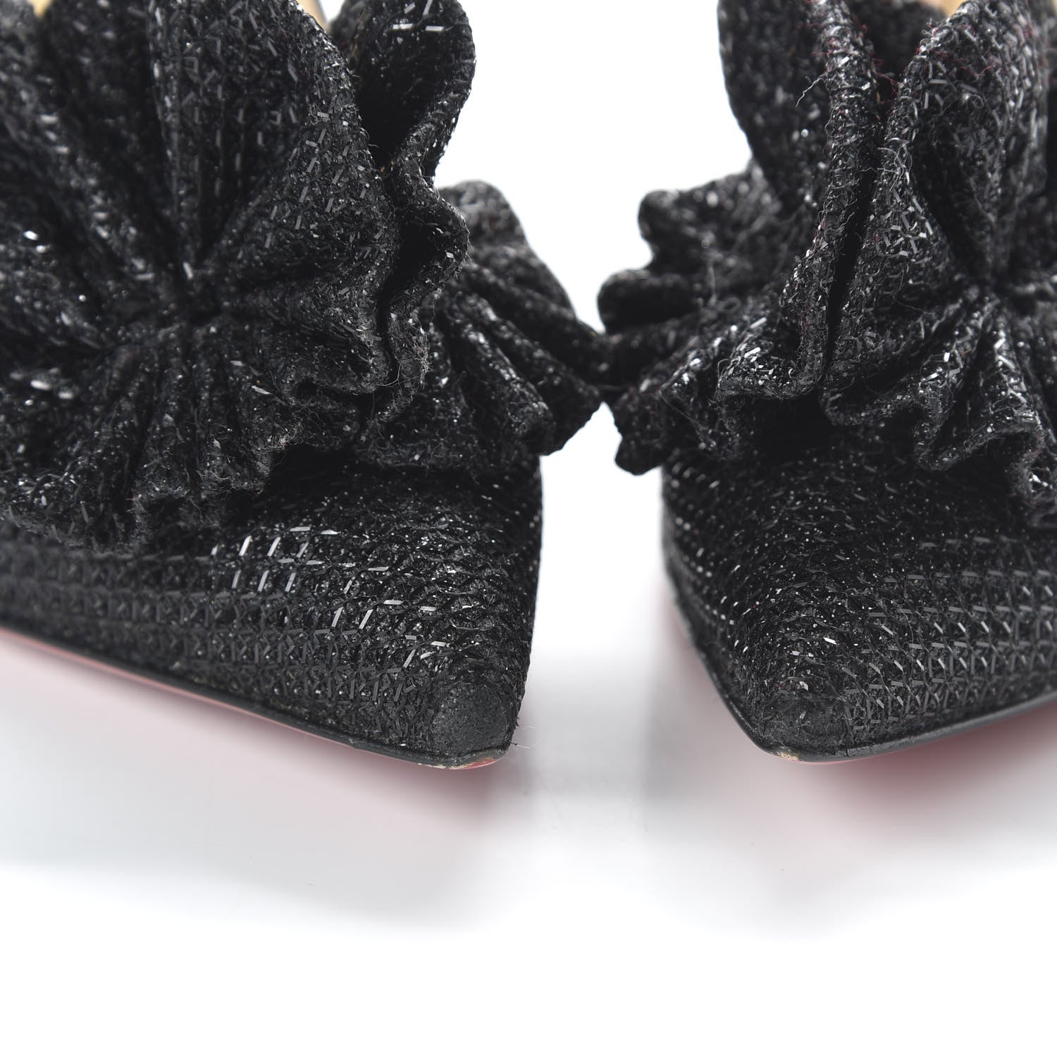 Christian Louboutin Glitter Diams Anemosea 85 Pumps 36.5 Black 9 of 10