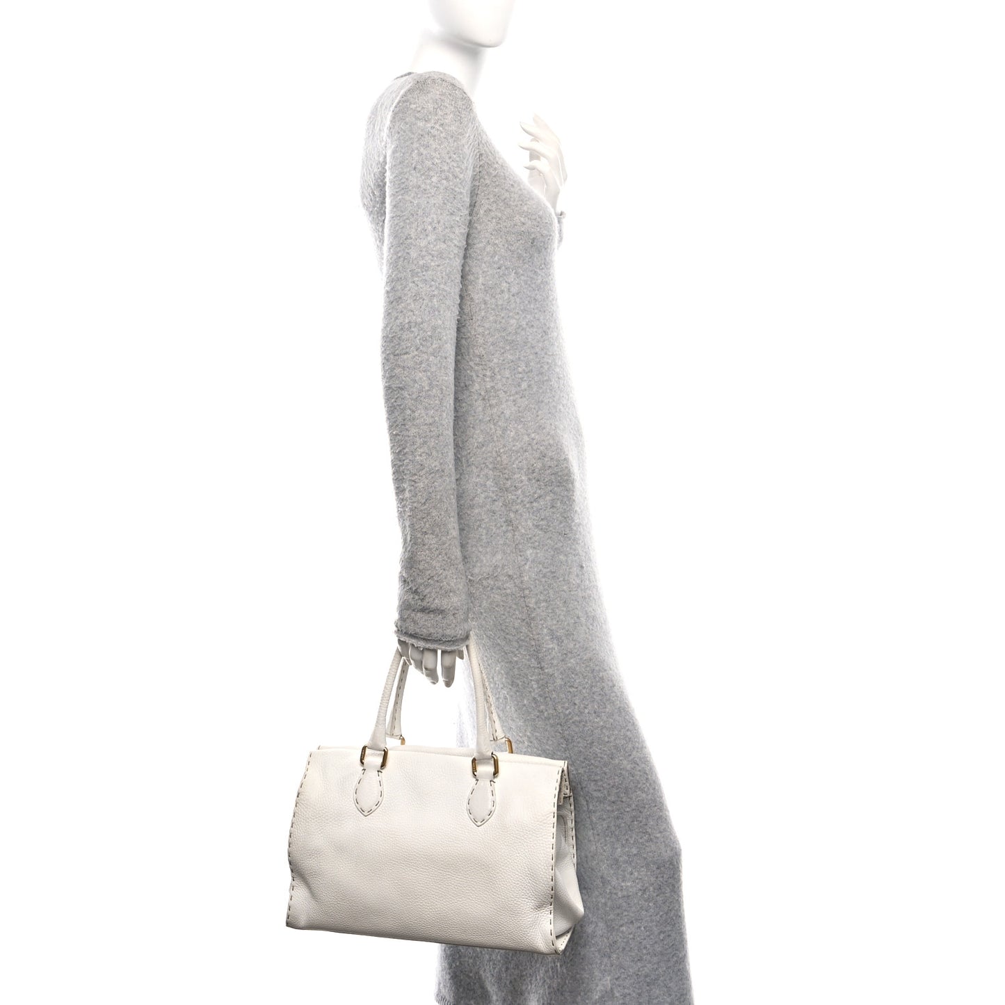 Calfskin Romano Selleria Firenze Frame Bag White