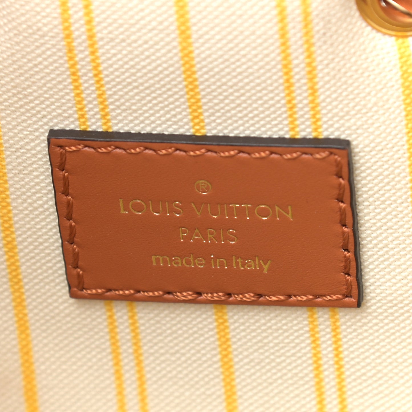Raffia Calfskin Monogram Neonoe MM Tan