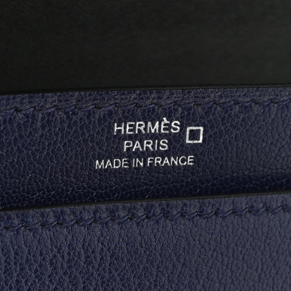 Hermes Epsom Shiny Alligator Mini Verrou Chaine Bag Bleu Encre Black 6 of 10