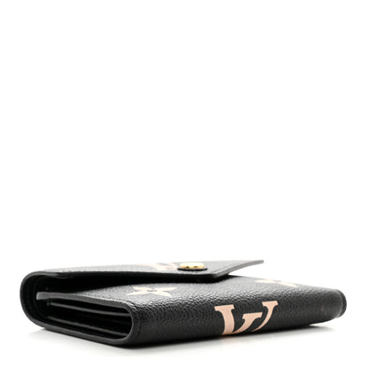 Louis Vuitton Empreinte Monogram Giant Victorine Wallet Black Beige 4 of 7