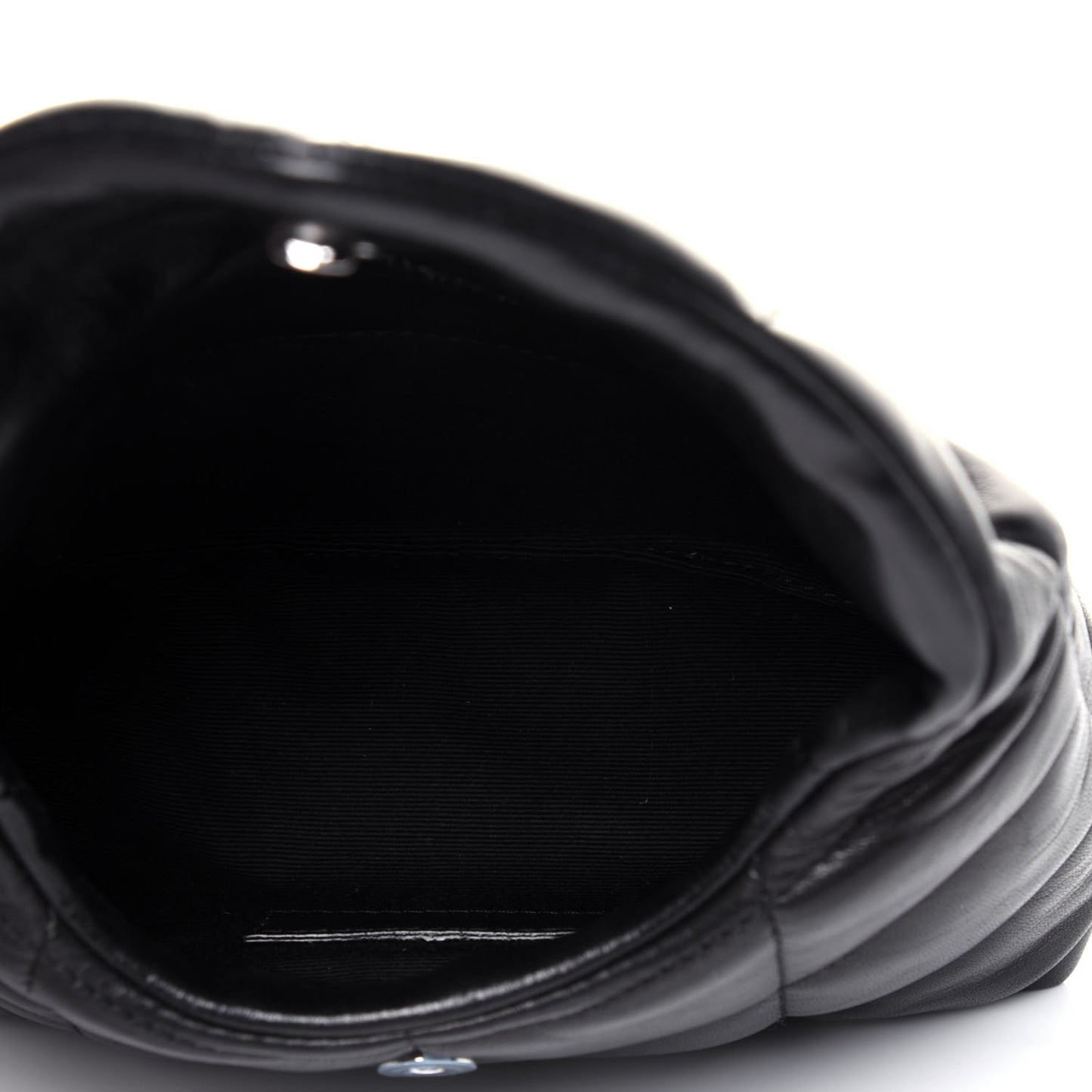 Lambskin Monogram Loulou Puffer Pouch Clutch Black