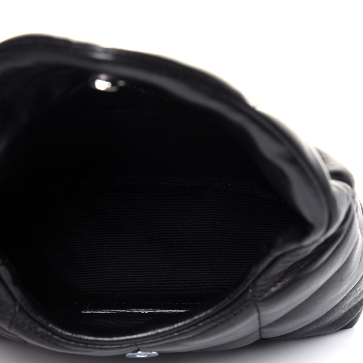 Saint Laurent Lambskin Monogram Loulou Puffer Pouch Clutch Black 6 of 17