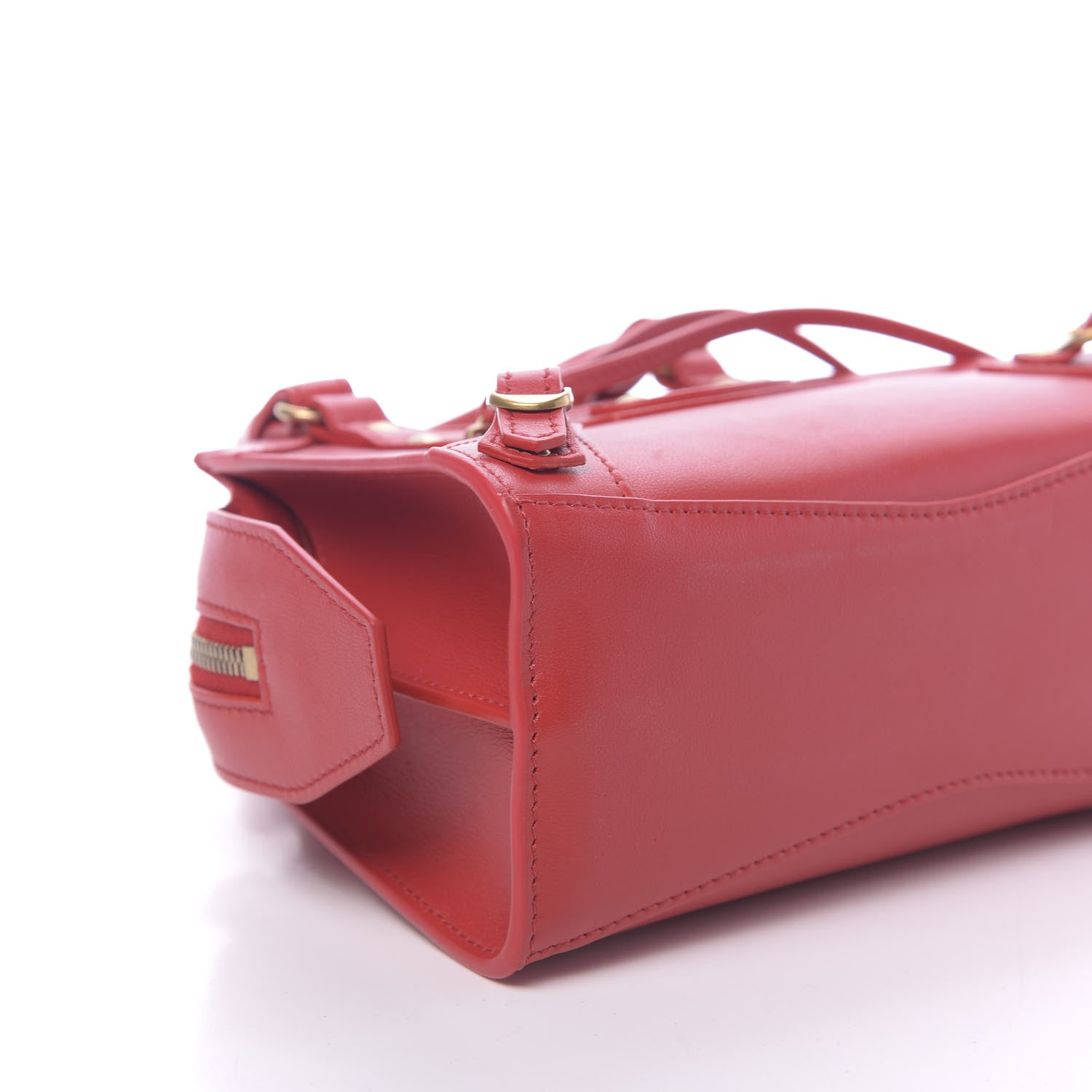 Balenciaga Smooth Calfskin Neo Classic Brass Hardware Mini City Red 8 of 10