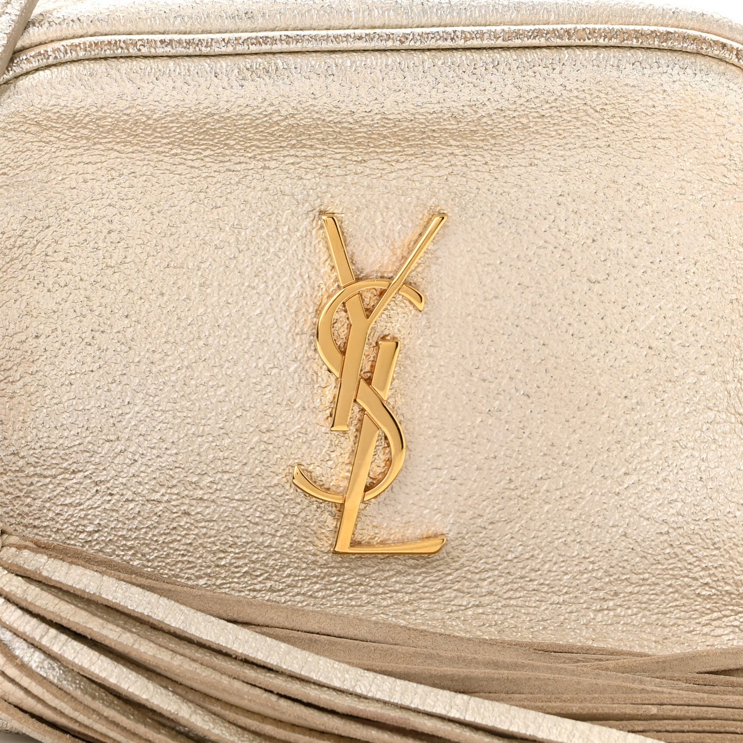 Metallic Calfskin Monogram Blogger Bag Gold