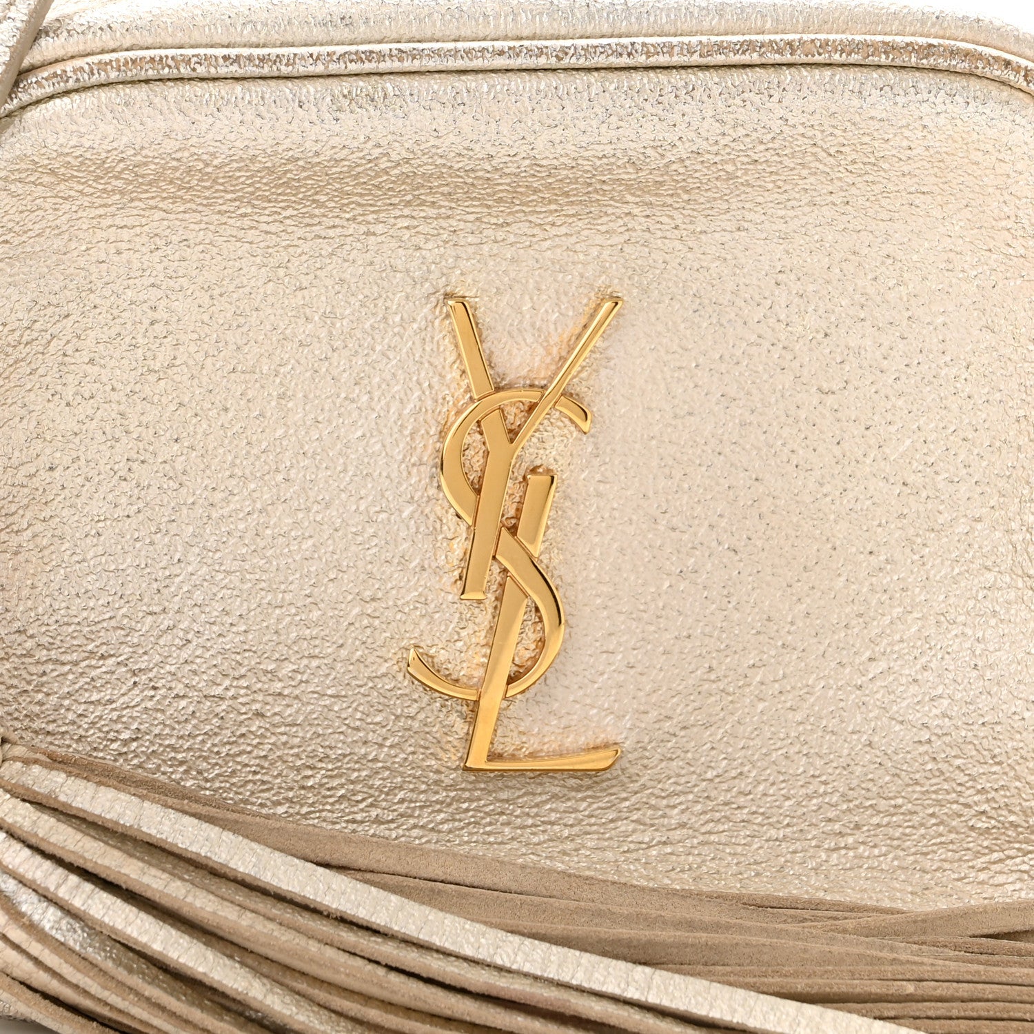 Saint Laurent Metallic Calfskin Monogram Blogger Bag Gold 13 of 13