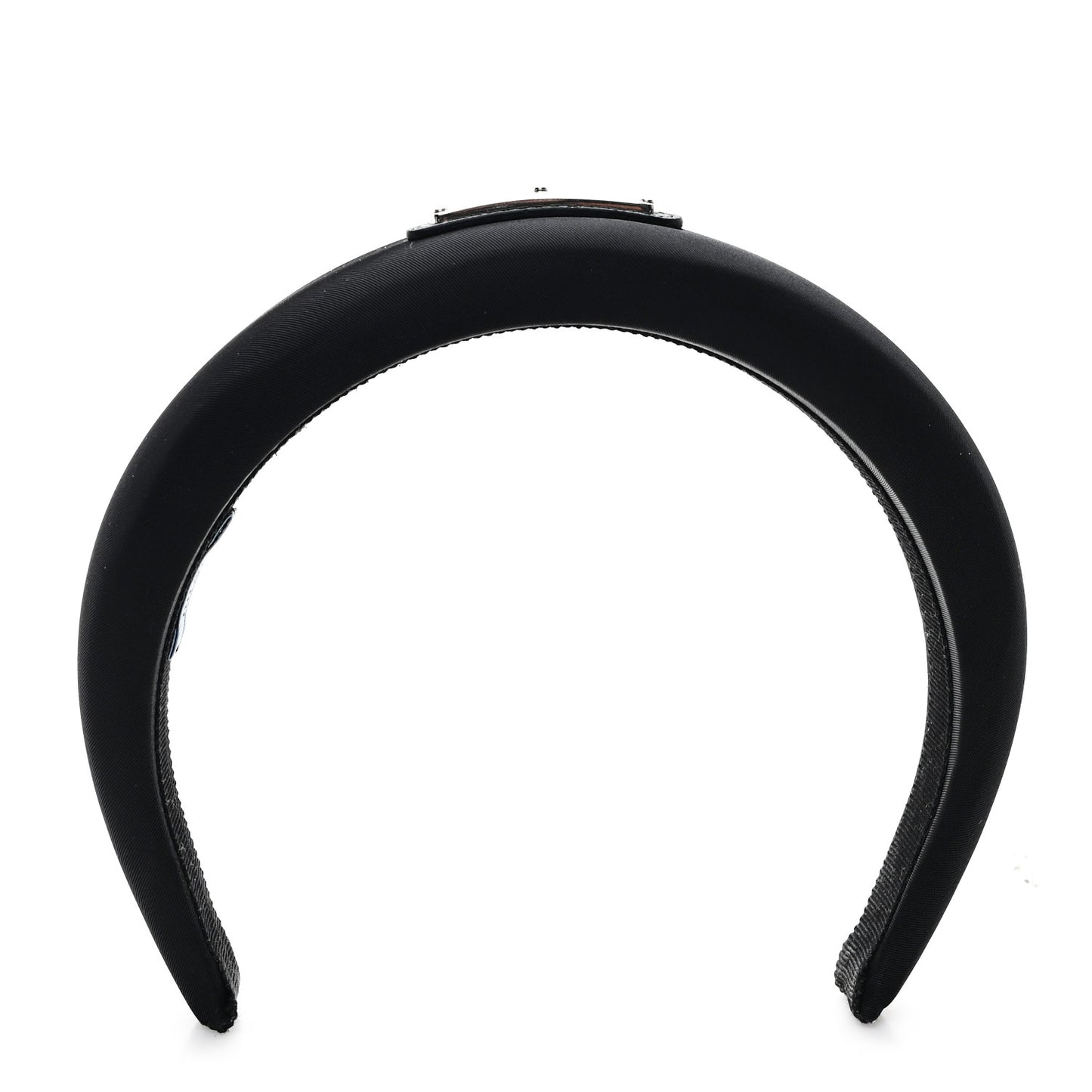 Re-Nylon Metal Triangle Logo Headband Black