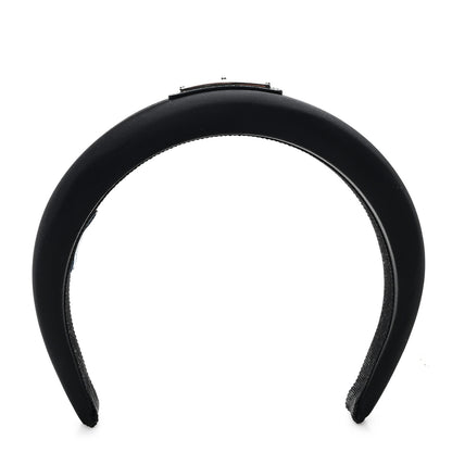Prada Re-Nylon Metal Triangle Logo Headband Black 3 of 7