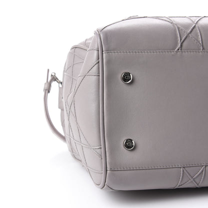 Christian Dior Lambskin Cannage Granville Polochon Grey 6 of 10