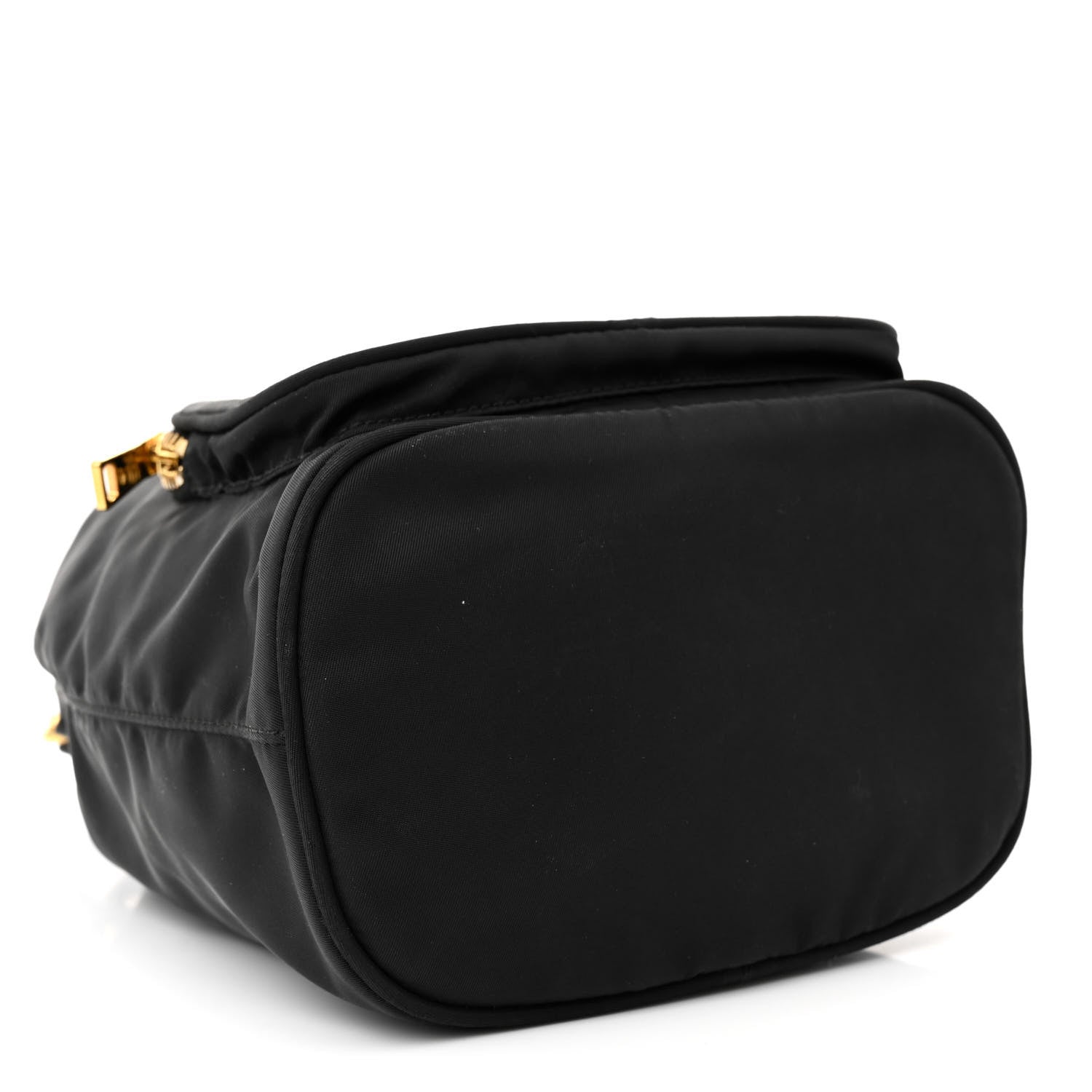 Prada Saffiano Tessuto Nylon Mini Bucket Crossbody Bag Black 4 of 12