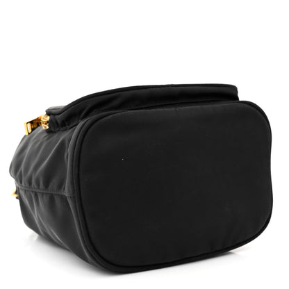 Prada Saffiano Tessuto Nylon Mini Bucket Crossbody Bag Black 4 of 12