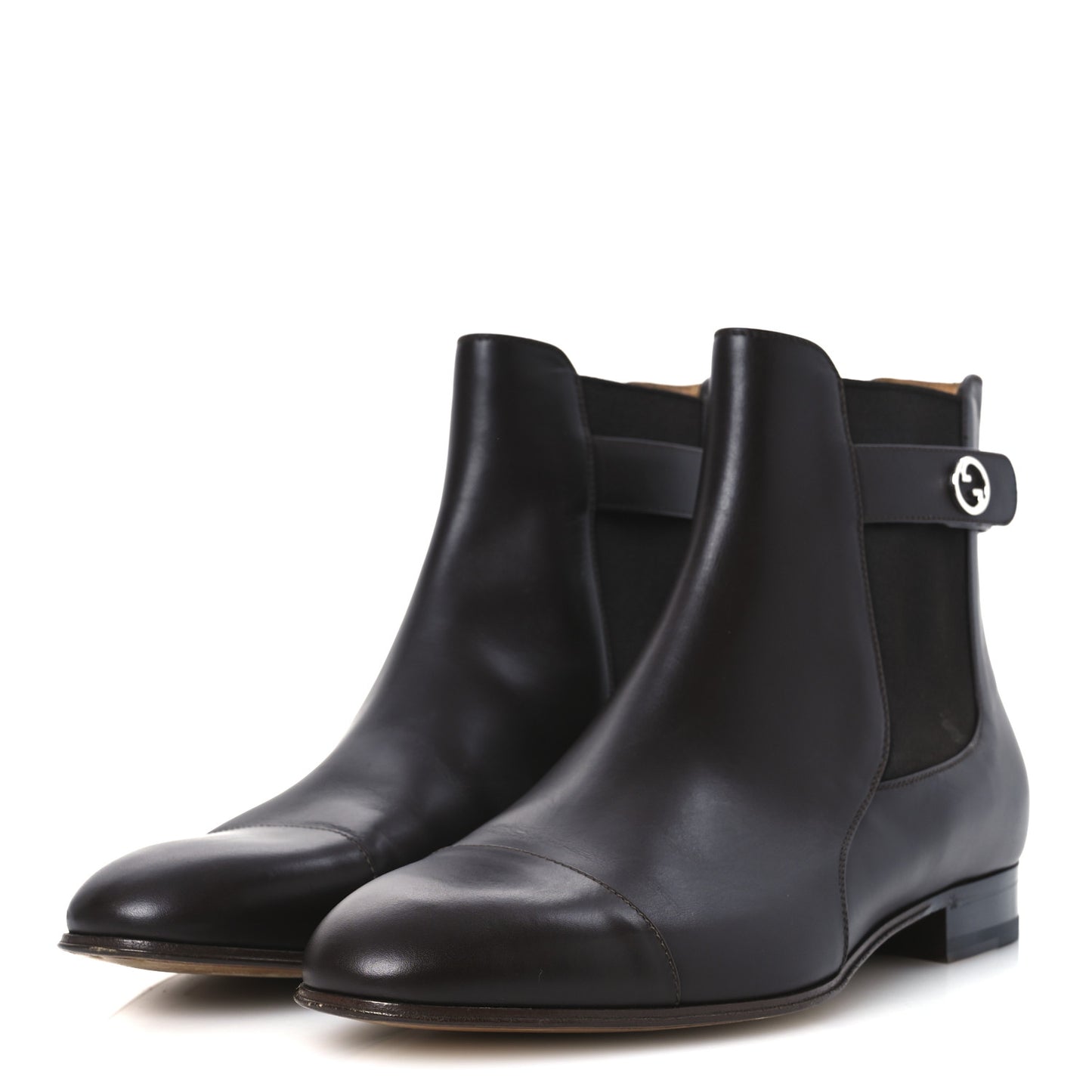 Calfskin Mens Blondie Chelsea Ankle Boots 10 Cocoa